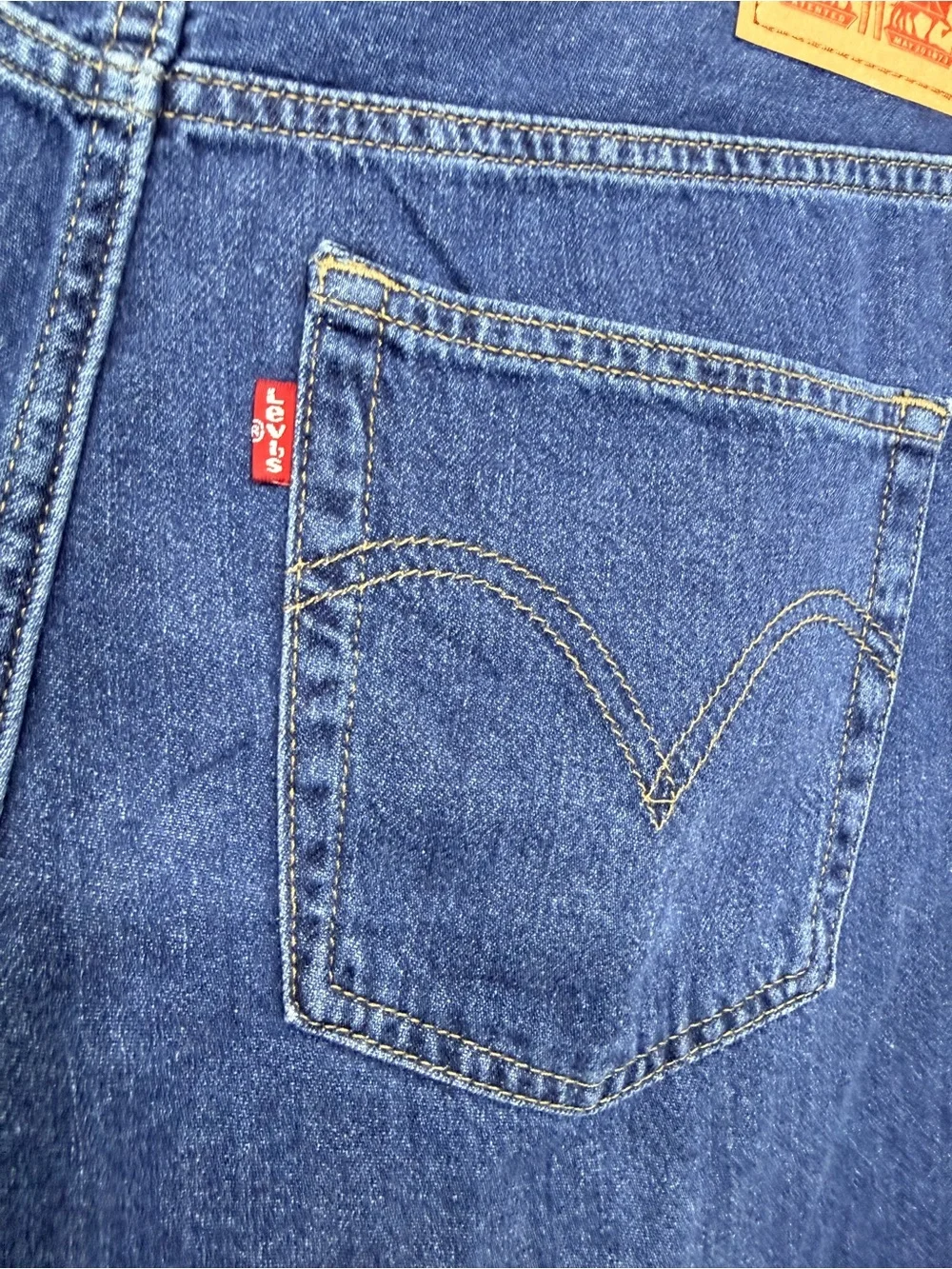 Levi's Middy Wide Leg Ankle Jeans in Deep Blue Women’s 14 NWOT - Picture 7 of 12